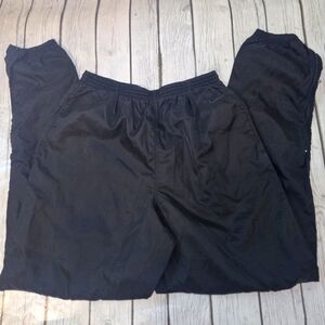 VTG 90s Nike WindBreaker Pants Men's SM Ankle Zip RN 56323 CA 05553 Black Swoosh